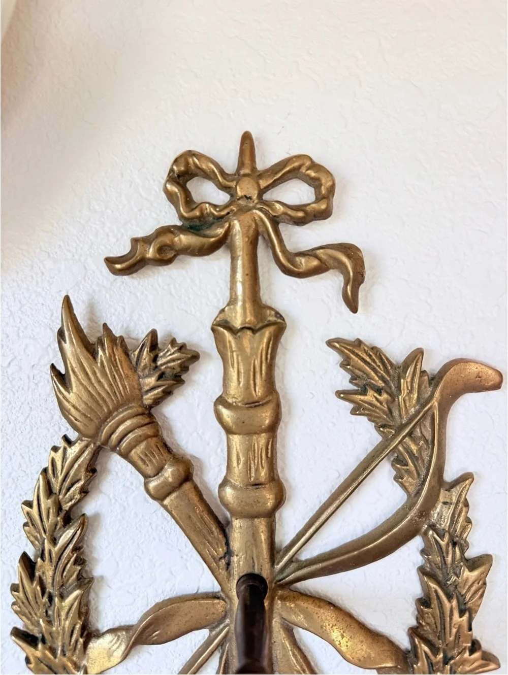 Antique French Style Trophy of Love Wall Plaque | Cupid Bow Quiver Torch  Laurel